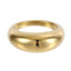 AAB dome stainless steel ring in polished gold finish, classic smooth design, unisex custom jewelry supplier