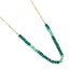AAB Co stainless steel beads necklace with dyed quartzite imitation jade in green 14K gold finish