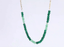NSS1015 STAINLESS STEEL BEADS NECKLACE WITH DYED QUARTZITE IMITATION JADE