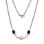 AAB stainless steel necklace with natural black onyx and synthetic white turquoise, OEM ODM jewelry