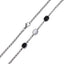 AAB stainless steel necklace with natural black onyx and synthetic white turquoise, OEM ODM jewelry