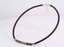 NSS1054 STAINLESS STEEL LEATHER NECKLACE WITH NATURAL BEAD & HEMATITE