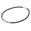 AAB Co stainless steel leather necklace with hematite and sodalite beads