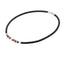NSS1055 STAINLESS STEEL LEATHER NECKLACE WITH NATURAL BEAD & HEMATITE