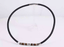 NSS1055 STAINLESS STEEL LEATHER NECKLACE WITH NATURAL BEAD & HEMATITE