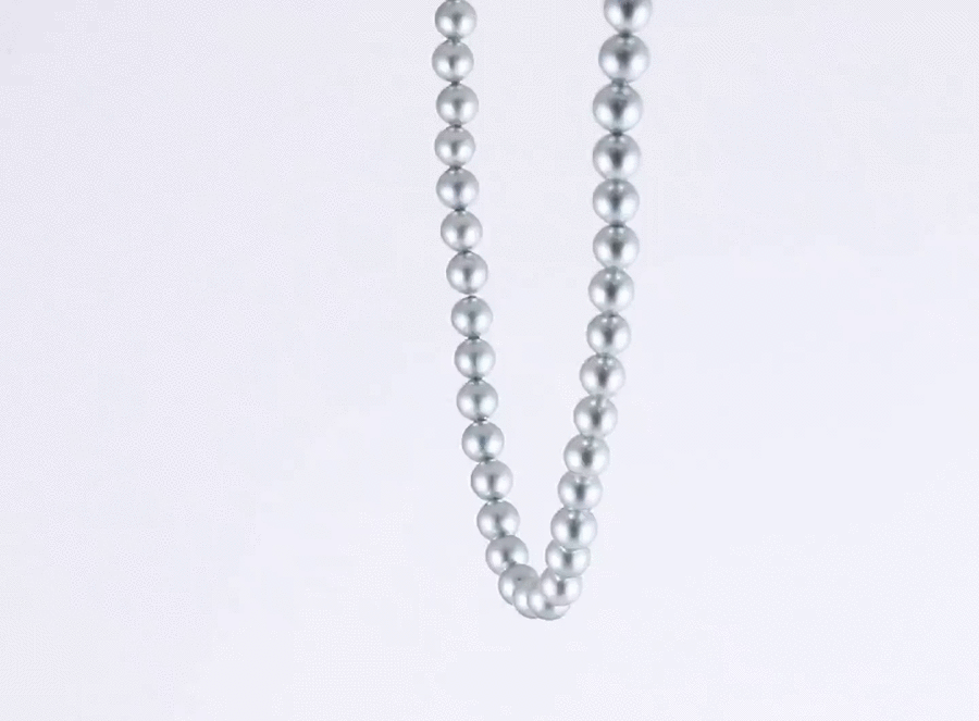 NSS861 STAINLESS STEEL NECKLACE WITH SHELL PEARL AAB CO..