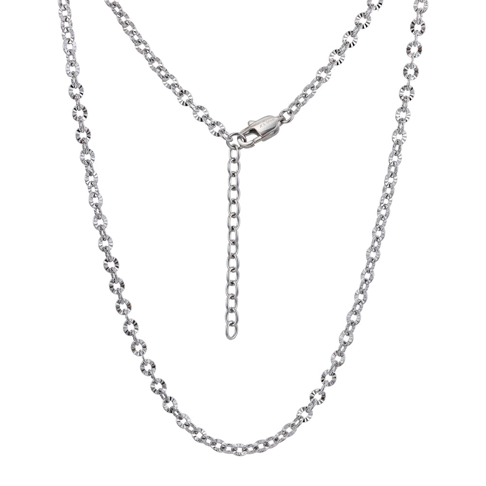 stainless steel chain, diamond cut, cable chain, elegant lady jewelry