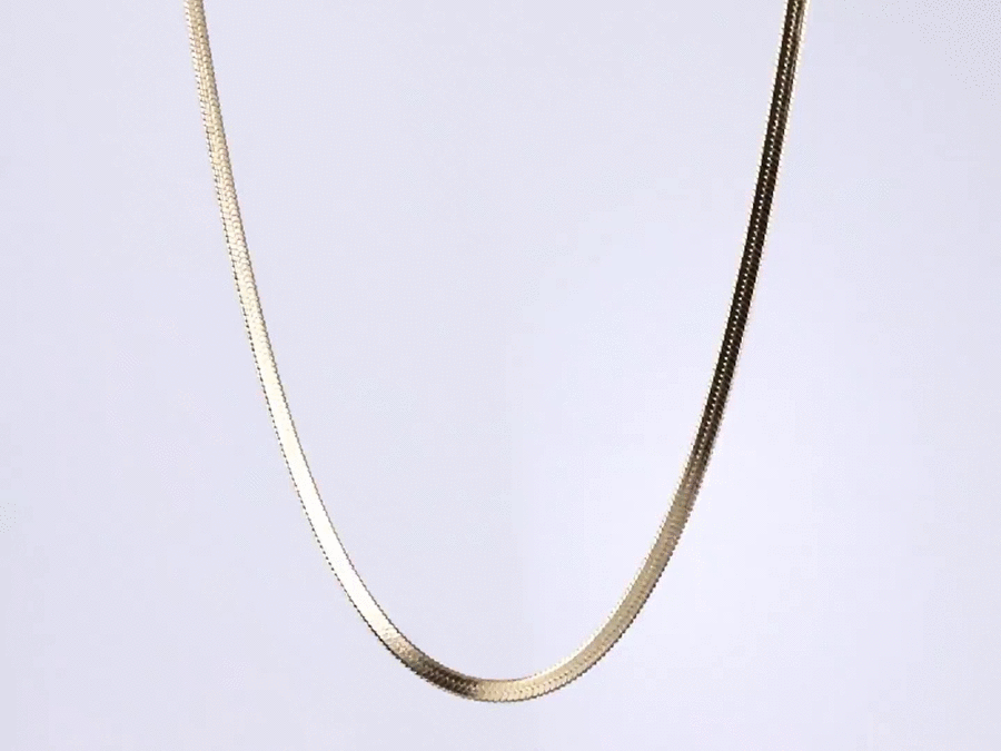 stainless steel chain, flat snake berringbone chain, lady jewelry