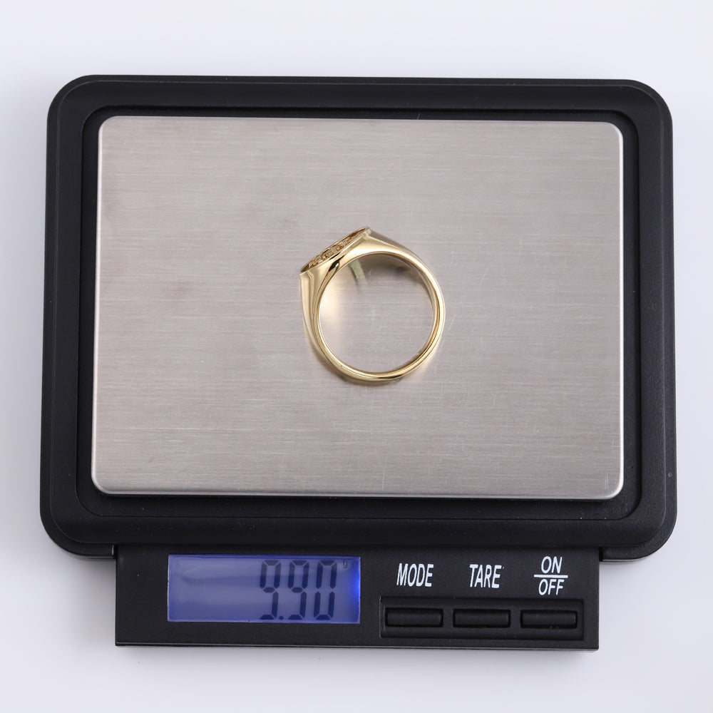 RSS1071 STAINLESS STEEL ROUND RING WITH ROSE AAB CO..