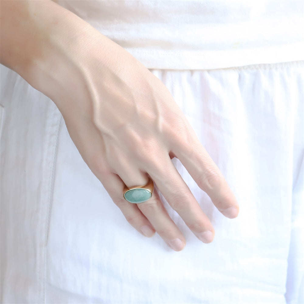 RSS1131 STAINLESS STEEL RING WITH STONE