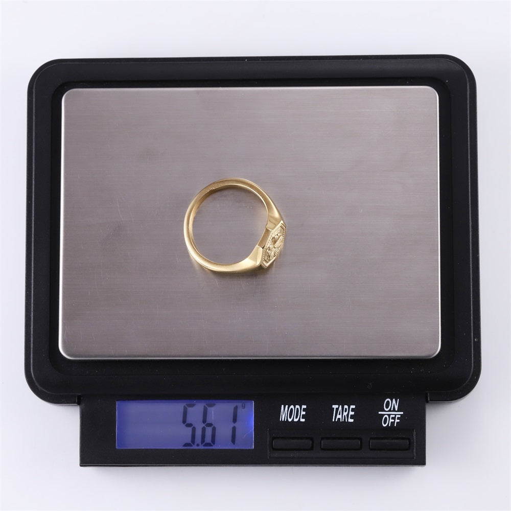RSS1134 STAINLESS STEEL RING WITH CLOVERS