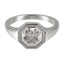 AAB Co. Silver Stainless Steel Clover Ring