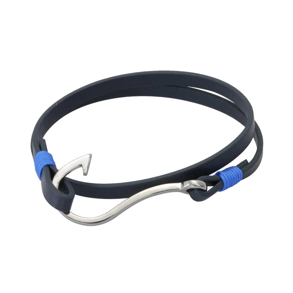 MBSS10 LEATHER BRACELET WITH STAINLESS STEEL CLOSURE AAB CO..
