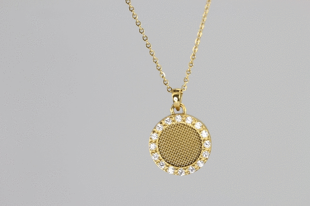 PSS910 STAINLESS STEEL PENDANT WITH CZ AAB CO..