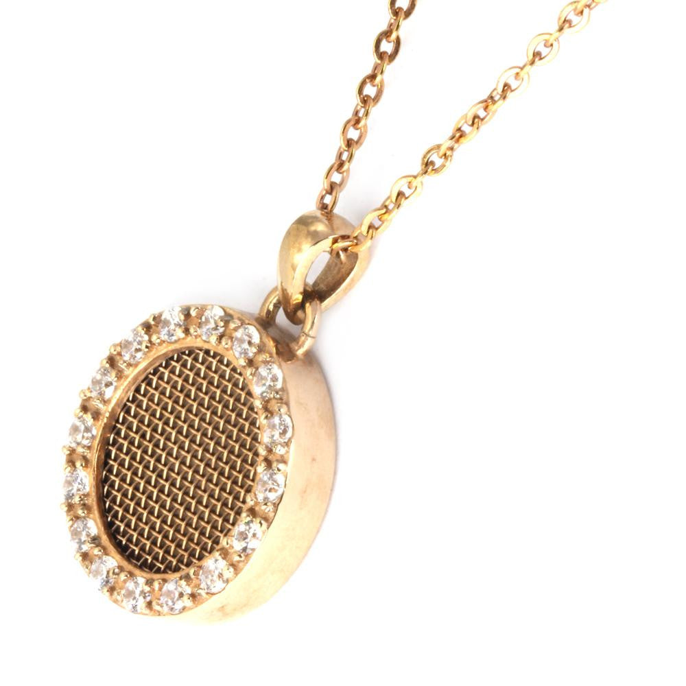 PSS910 STAINLESS STEEL PENDANT WITH CZ AAB CO..