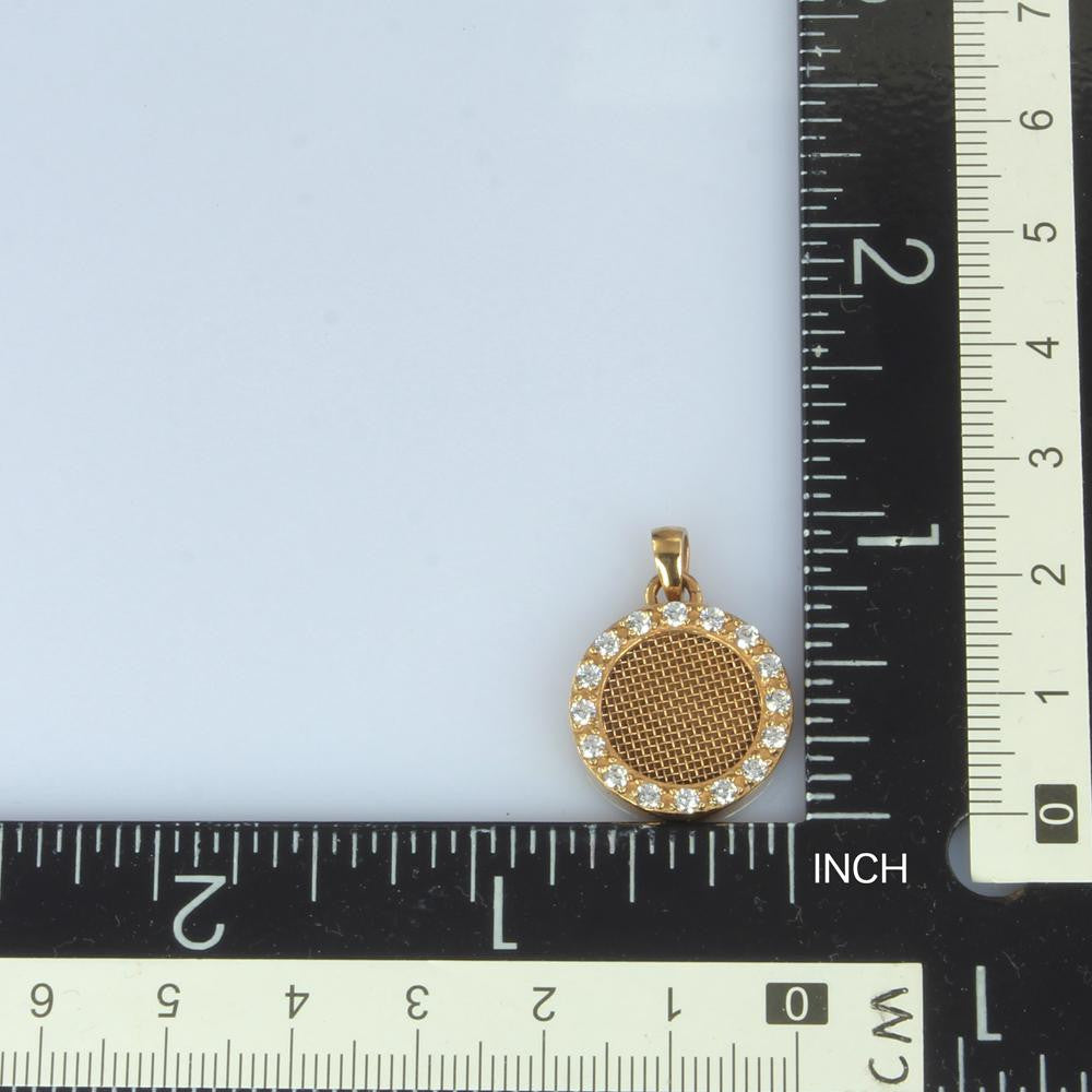 PSS910 STAINLESS STEEL PENDANT WITH CZ AAB CO..