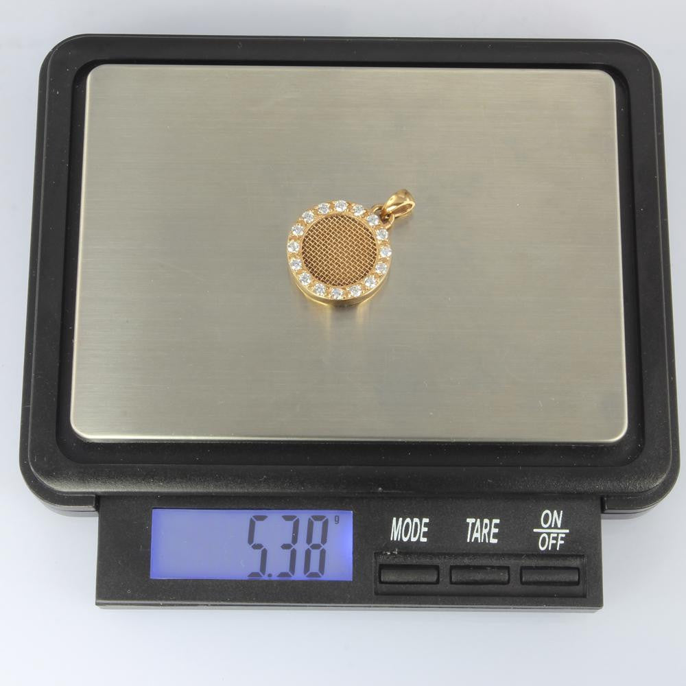 PSS910 STAINLESS STEEL PENDANT WITH CZ AAB CO..