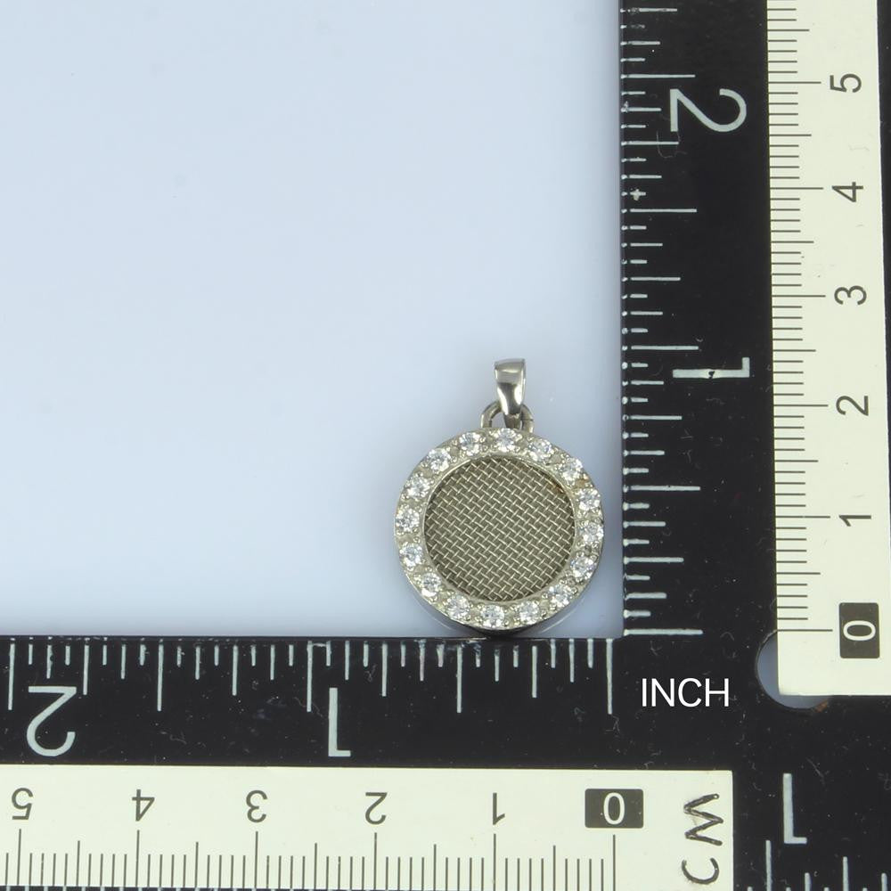 PSS910 STAINLESS STEEL PENDANT WITH CZ AAB CO..
