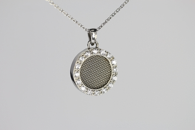 PSS910 STAINLESS STEEL PENDANT WITH CZ AAB CO..