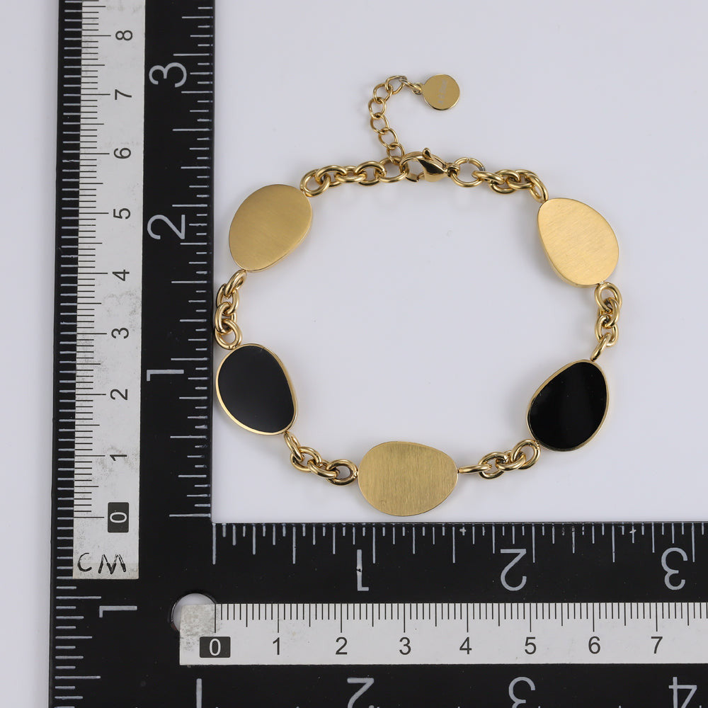 BSS859 STAINLESS STEEL BRACELET WITH EPOXY AAB CO..