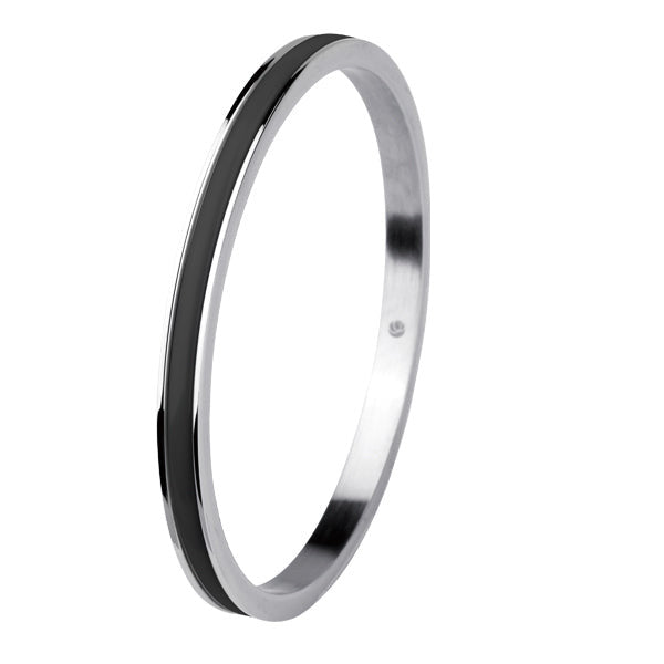 CBS19  STAINLESS STEEL BANGLE WITH CERAMIC AAB CO..