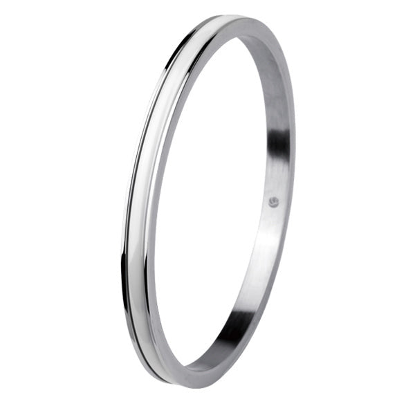 CBS19  STAINLESS STEEL BANGLE WITH CERAMIC AAB CO..
