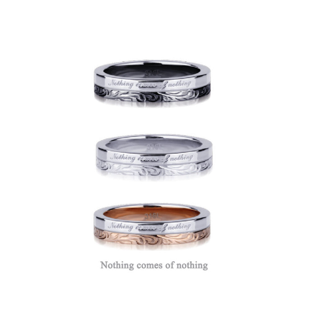 GRSS362 STAINLESS STEEL RING
Nothing comes of nothing AAB CO..