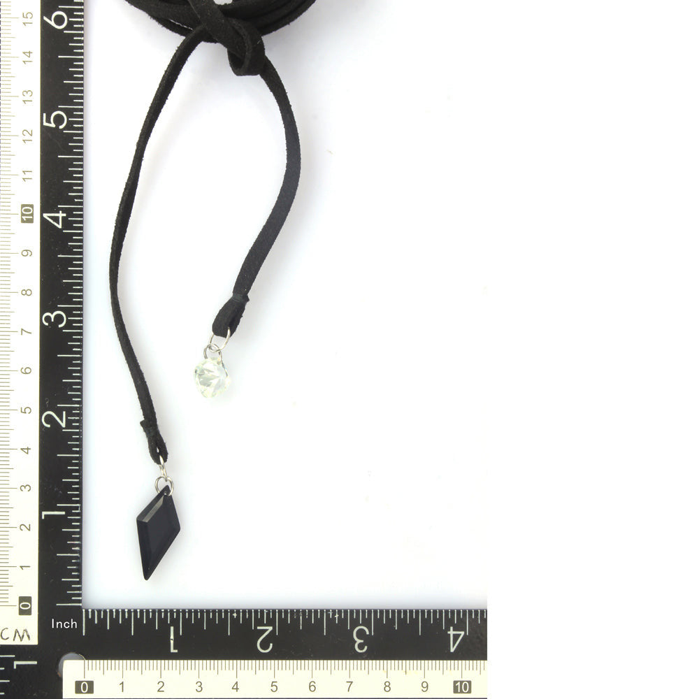 NSS521 STAINLESS STEEL LEATHER NECKLACE AAB CO..