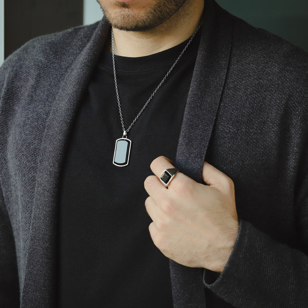 RSS1036 STAINLESS STEEL RING WITH NATURAL STONE AAB CO..