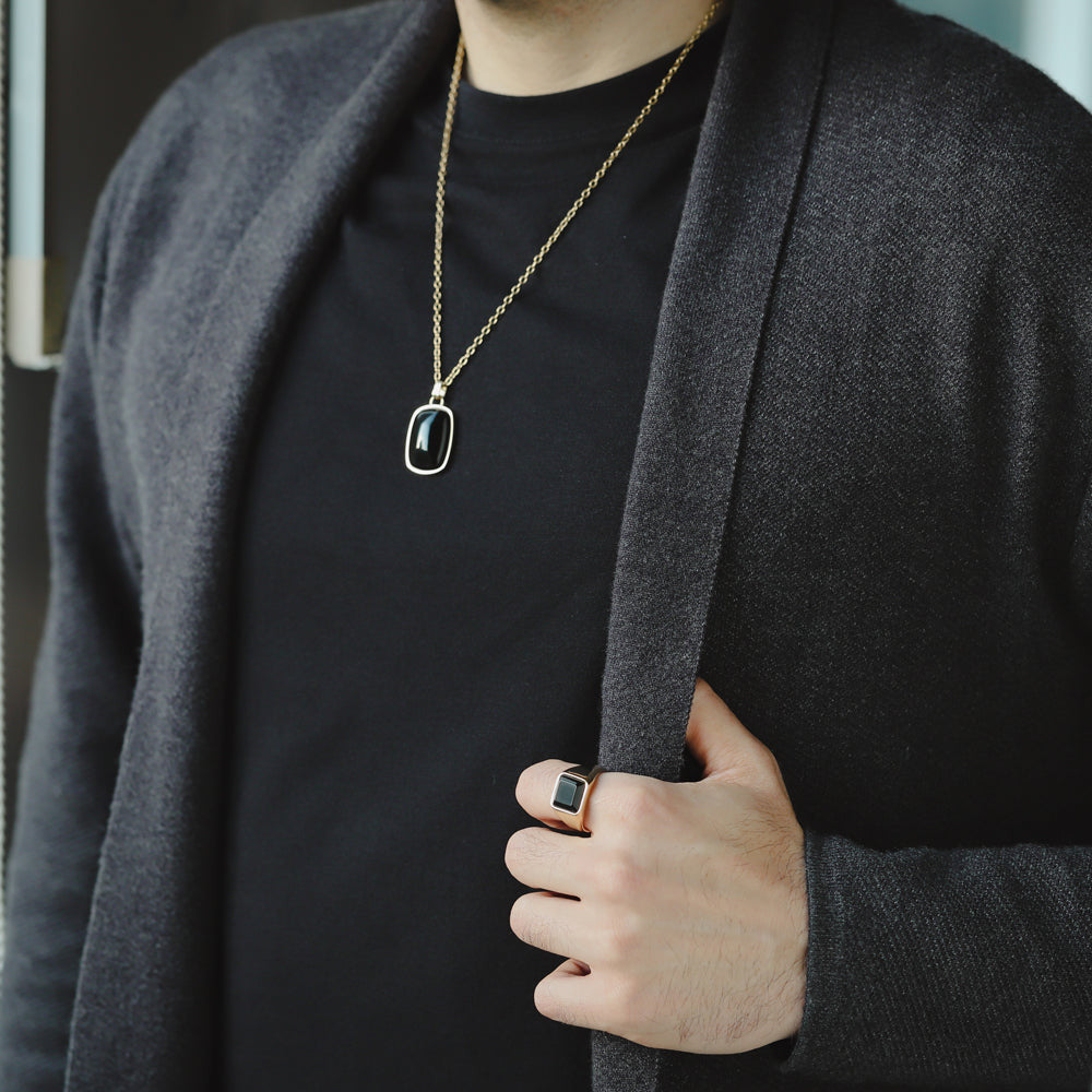 RSS1036 STAINLESS STEEL RING WITH NATURAL STONE AAB CO..