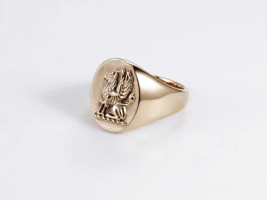 RSS1033 STAINLESS STEEL OVAL SIGNET RING AAB CO..