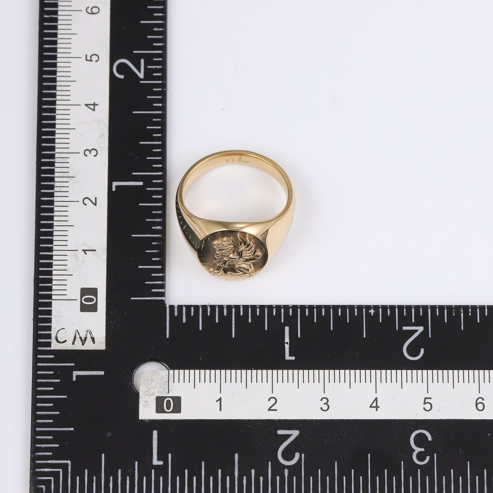 RSS1033 STAINLESS STEEL OVAL SIGNET RING AAB CO..