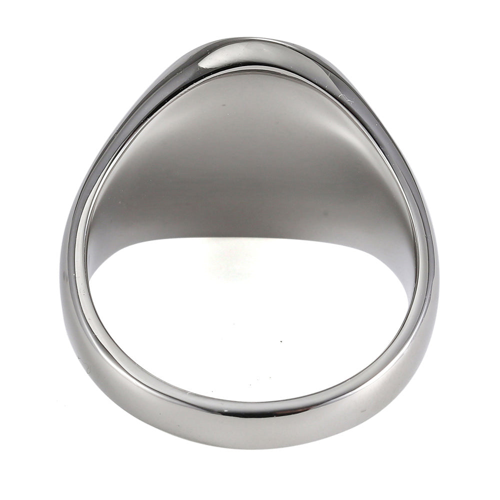 RSS1033 STAINLESS STEEL OVAL SIGNET RING AAB CO..