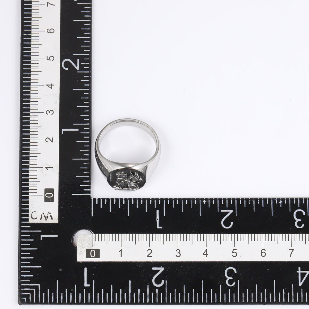 RSS1033 STAINLESS STEEL OVAL SIGNET RING AAB CO..