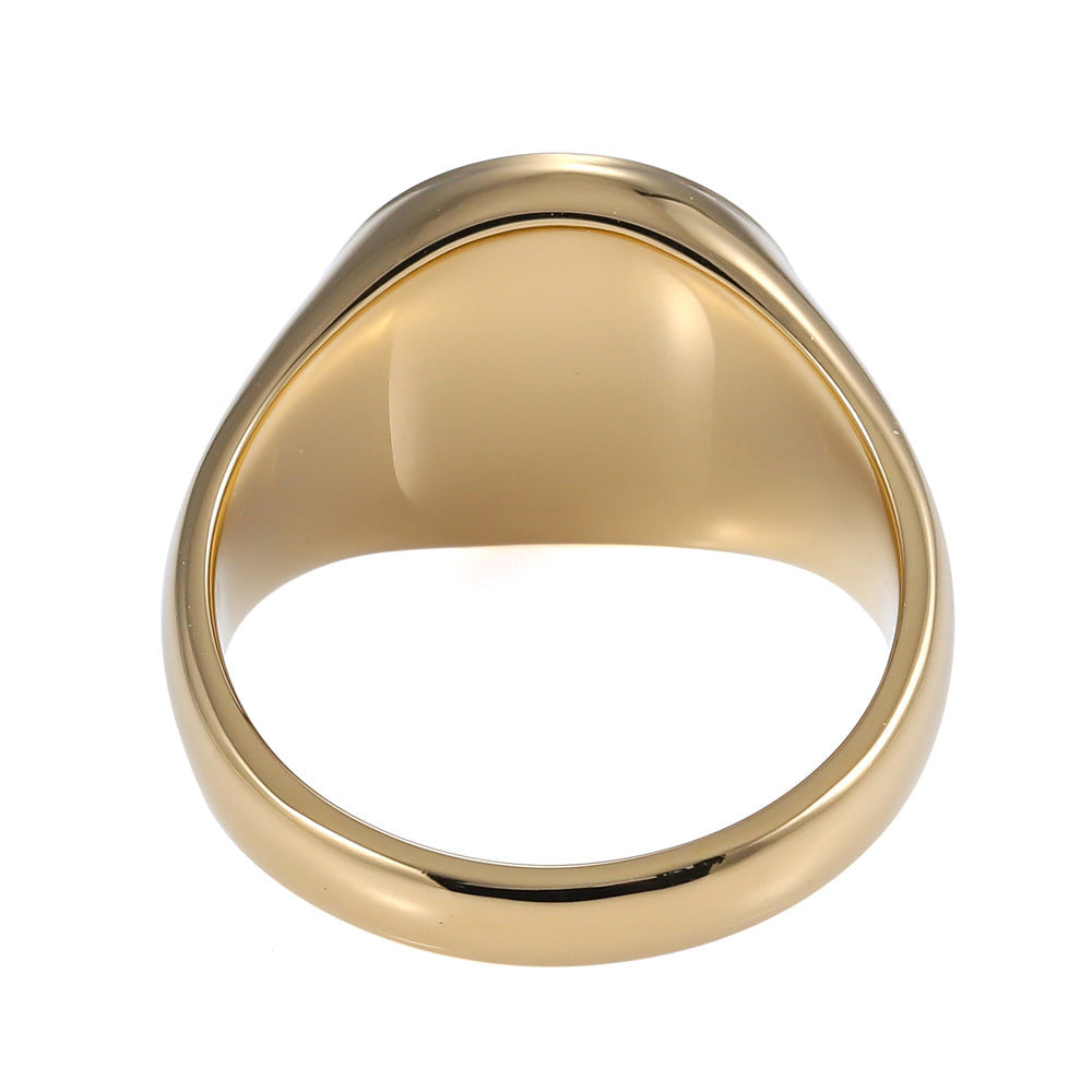RSS1034 STAINLESS STEEL ROUND SIGNET RING AAB CO..