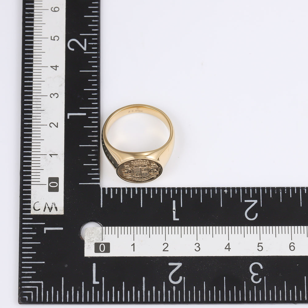 RSS1034 STAINLESS STEEL ROUND SIGNET RING AAB CO..