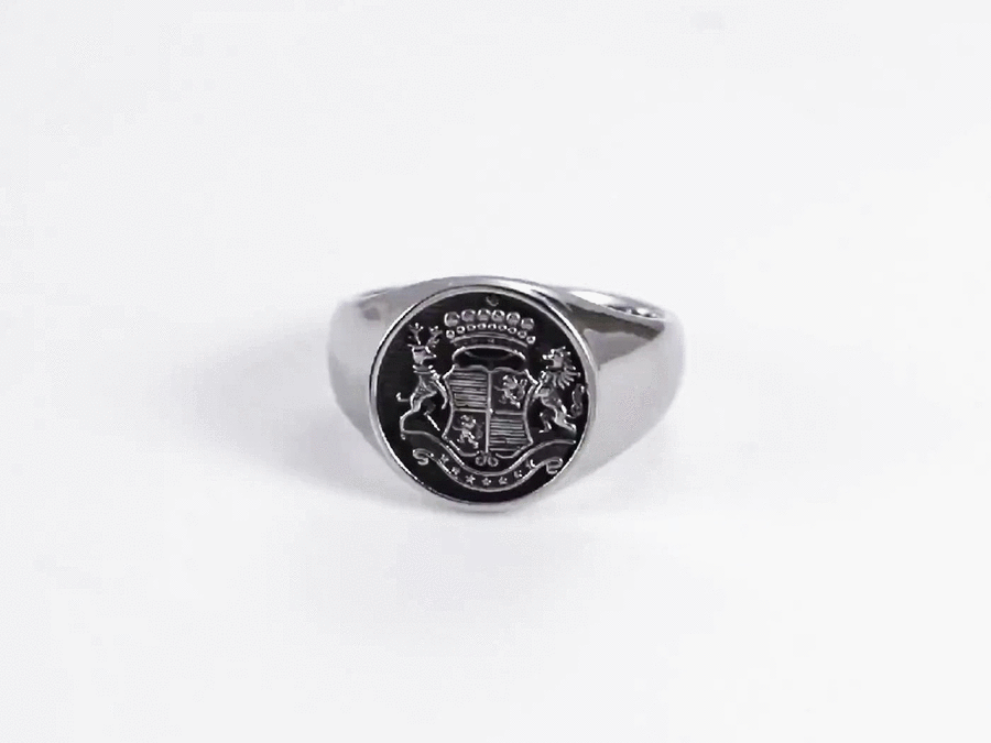 RSS1034 STAINLESS STEEL ROUND SIGNET RING AAB CO..