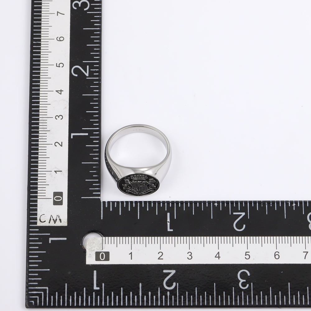 RSS1034 STAINLESS STEEL ROUND SIGNET RING AAB CO..