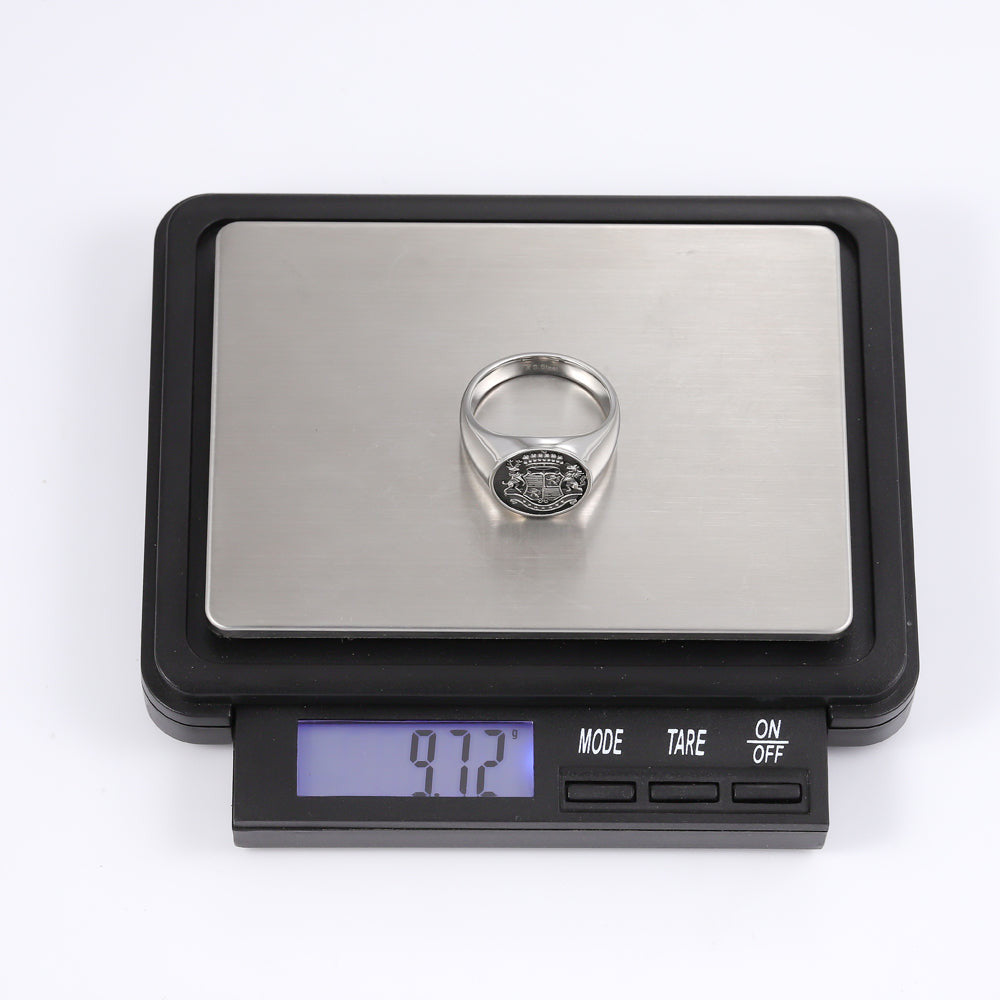 RSS1034 STAINLESS STEEL ROUND SIGNET RING AAB CO..