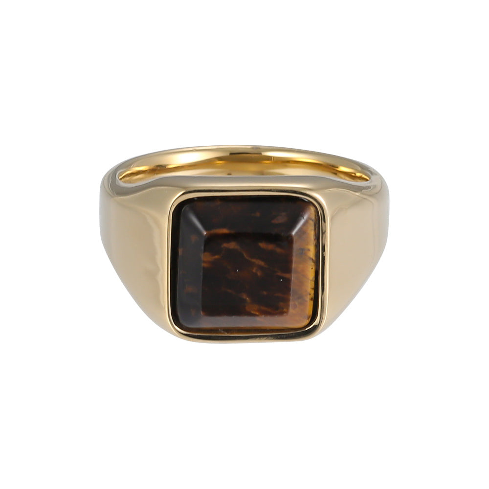 RSS1036 STAINLESS STEEL RING WITH NATURAL STONE AAB CO..