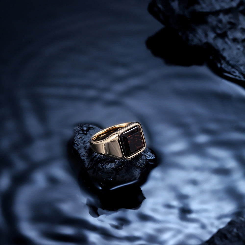 RSS1036 STAINLESS STEEL RING WITH NATURAL STONE AAB CO..