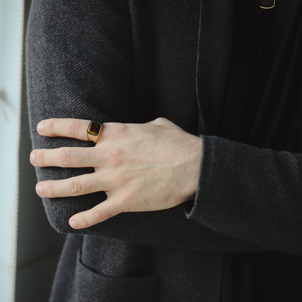 RSS1036 STAINLESS STEEL RING WITH NATURAL STONE AAB CO..