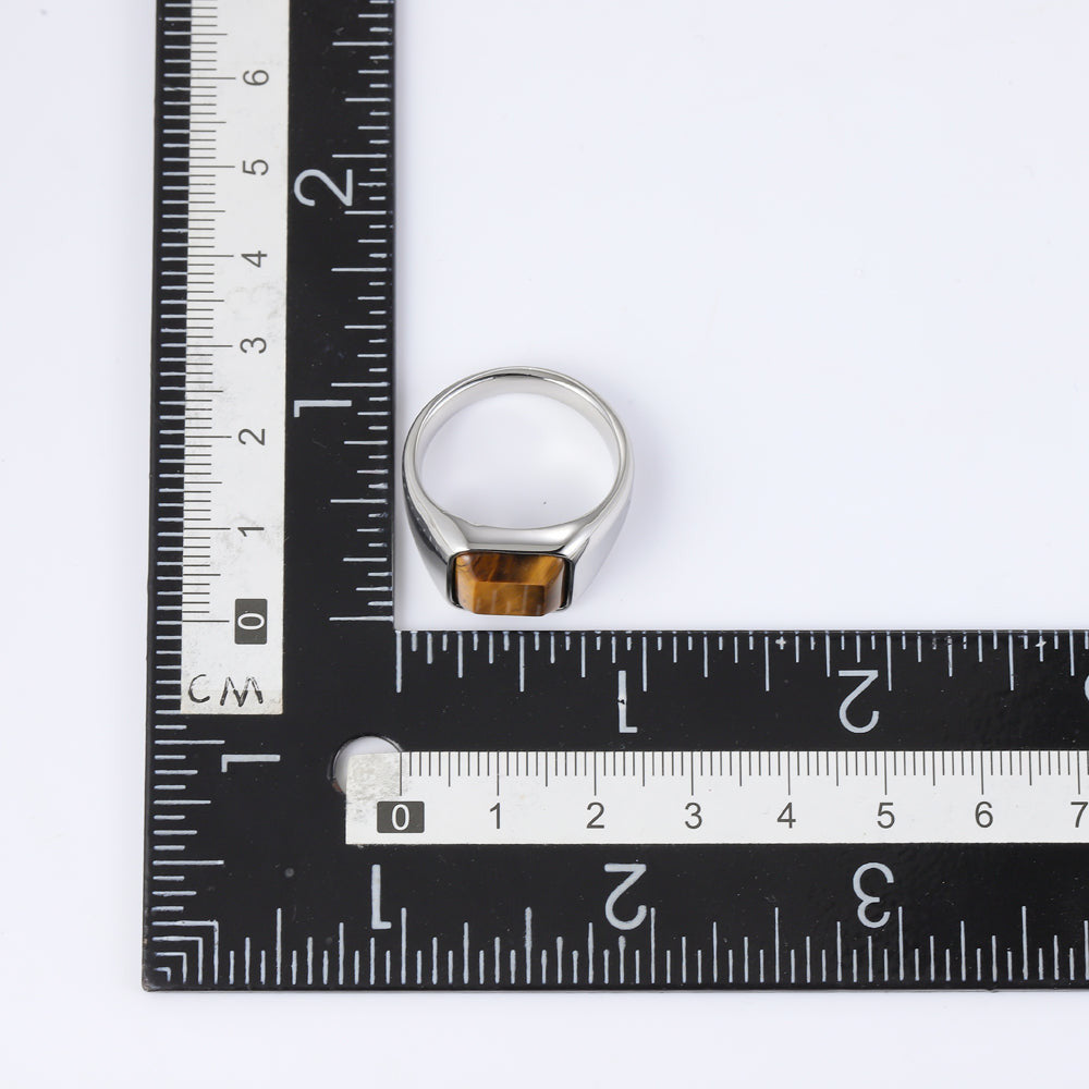 RSS1036 STAINLESS STEEL RING WITH NATURAL STONE AAB CO..