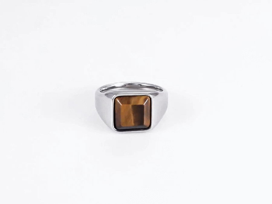 RSS1036 STAINLESS STEEL RING WITH NATURAL STONE AAB CO..