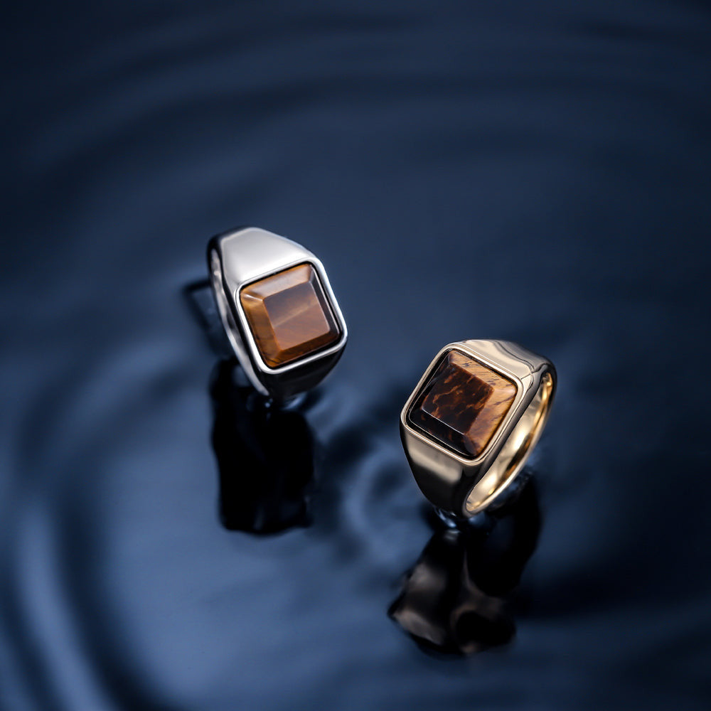 RSS1036 STAINLESS STEEL RING WITH NATURAL STONE AAB CO..