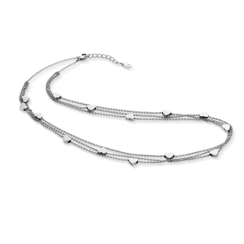 EXC17 Stainless Steel Necklace Classic heart club inori