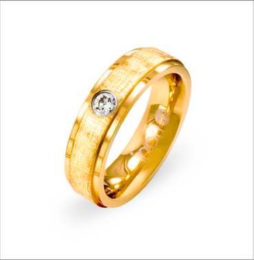 INR44D.STM STAINLESS STEEL RING PVD CZ