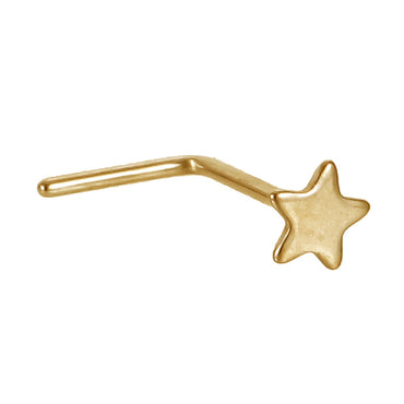 ABBN01 G-23 TITANIUM L-SHAPE NOSE STUD WITH STAR DESIGN