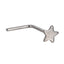 ABBN01 G-23 TITANIUM L-SHAPE NOSE STUD WITH STAR DESIGN
