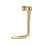 ABBN03 G-23 TITANIUM L-SHAPE NOSE STUD WITH 3 BALLS DESIGN